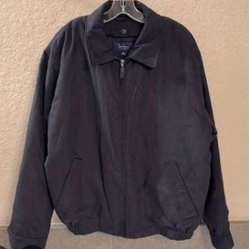 Turnbury Faux Suede Black Jacket Large With Removable Liner